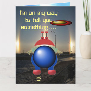 Little Alien Happy Birthday Card