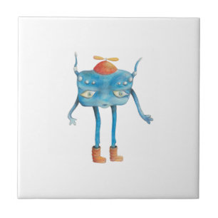 Little Alien Pi Ceramic Tile