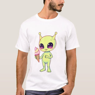 Little Alien with an Ice Cream Cone T-Shirt