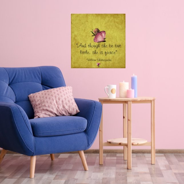 Little and Fierce Shakespeare Butterfly Poster (Creator Uploaded)