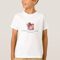 Little and Fierce Shakespeare Quote Girls T-Shirt