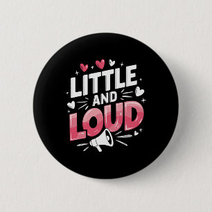 Little And Loud, Cheerer Cheerleader And Cheer Che 6 Cm Round Badge