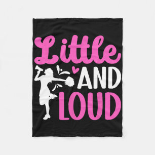 Little And Loud Cheerleader Cheerleading Cheer  Fleece Blanket