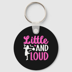 Little And Loud Cheerleader Cheerleading Cheer Key Ring