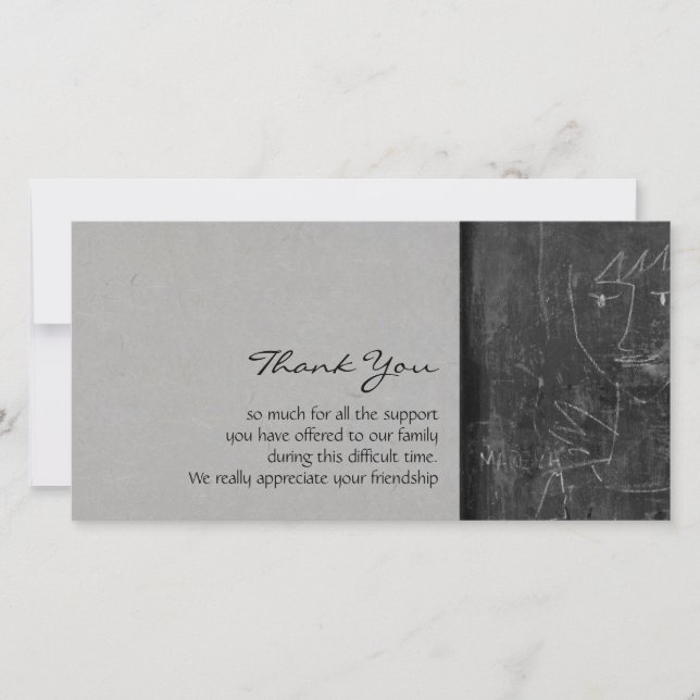 Little Angel 1 Child Drawing Sympathy Thank You (Front)