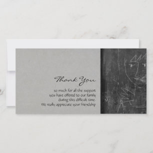 Little Angel 1 Child Drawing Sympathy Thank You Card