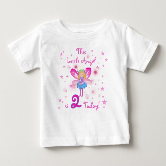 Little Angel 2nd Birthday Baby T-Shirt (Front)