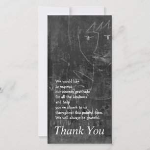 Little Angel 3 Child Drawing Sympathy Thank You Card