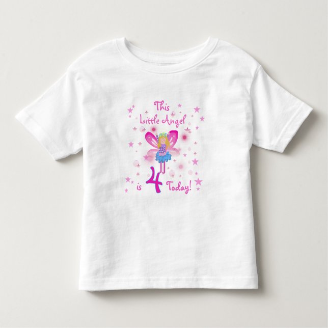 Little Angel 4th Birthday T-shirts and Gifts (Front)