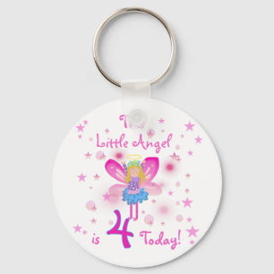 Little Angel 4th Birthday T-shirts and Gifts Key Ring