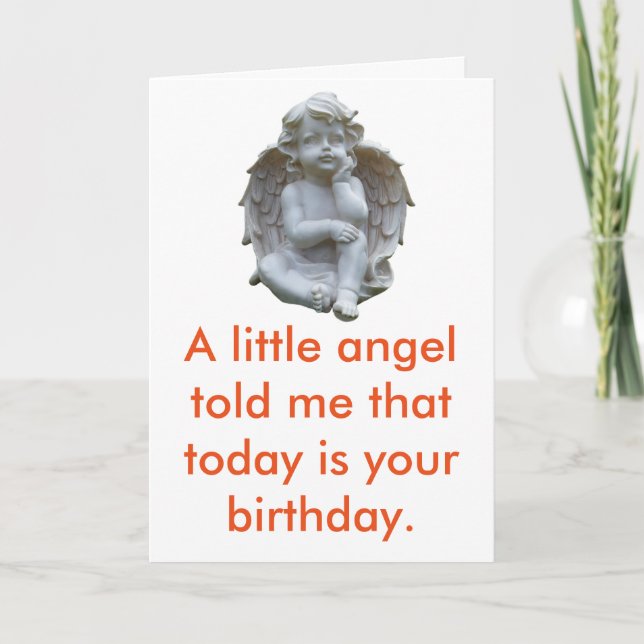 Little Angel Birthday Greeting Card (Front)