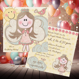 Little Angel Customised Birthday Invitations