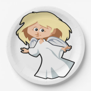 LITTLE ANGEL GIRL PAPER PLATE