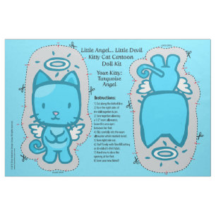 Little Angel...Little Devil Kitty Cat Doll Kit Fabric