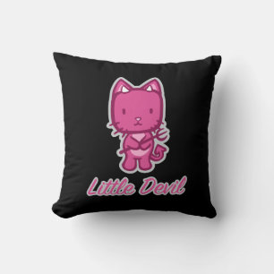 Little Angel, Little Devil Kitty Cat Reversible Cushion