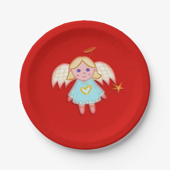 Little Angel Paper Plate (Front)