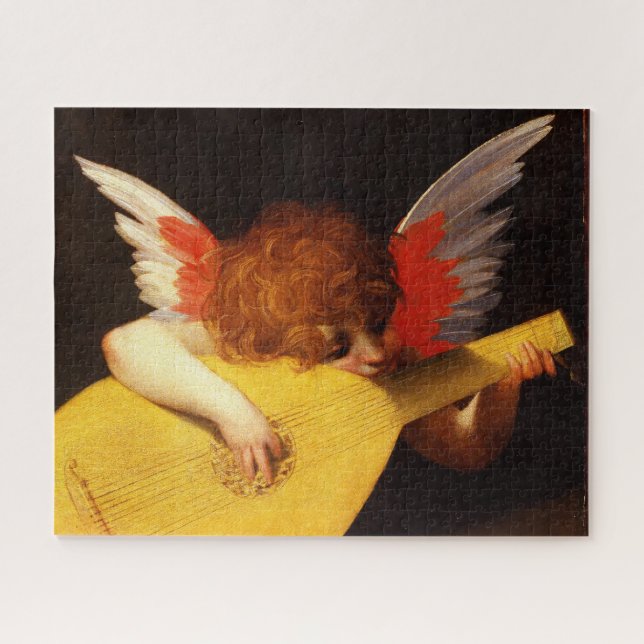 LITTLE ANGEL PLAYING LUTE Music Making Cherub  Jigsaw Puzzle (Horizontal)