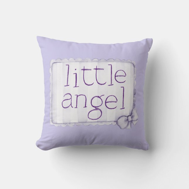Little Angel Throw Pillow (Front)