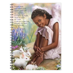 Little Angel with Bunnies Easter Gift Notebook