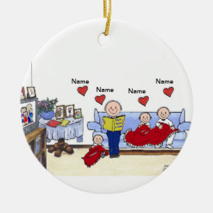 Little Angels - 3, with Male Ceramic Tree Decoration