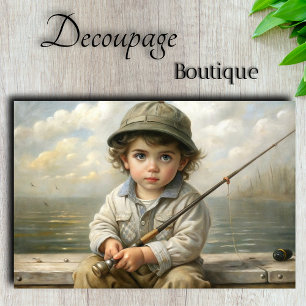 Little Angler: Seaside Innocence Decoupage Tissue Paper
