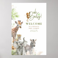 Little Animals Safari Jungle Baby Shower Welcome