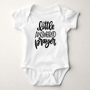 "Little Answered Prayer" Infertility Baby  Baby Bodysuit
