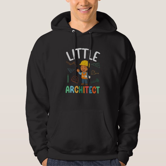 Little Architect Future Architect Boy Architecture Hoodie (Front)