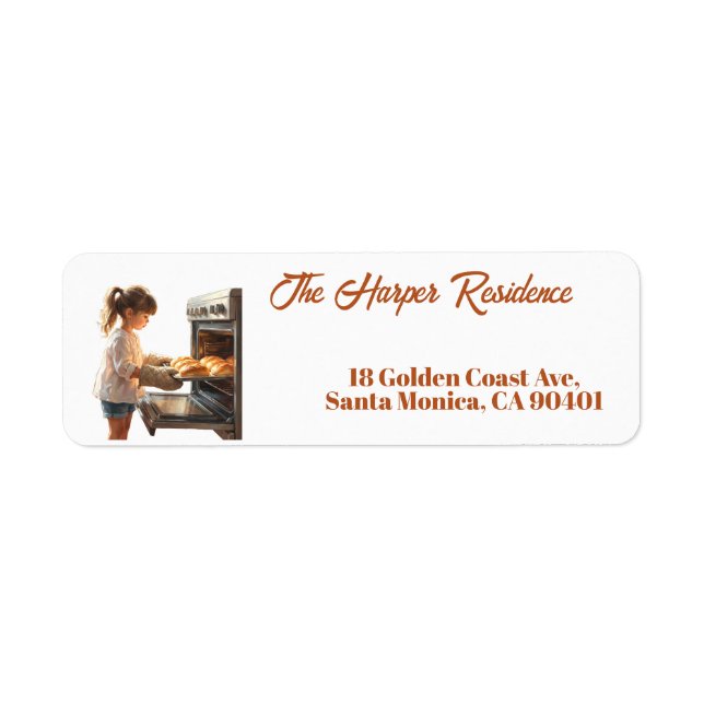Little Artisan Baker custom Return Address Label (Front)