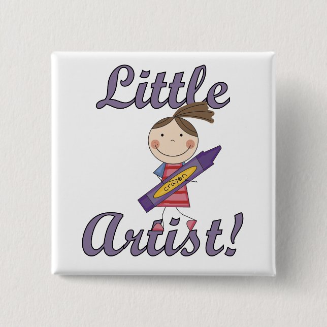 Little Artist T-shirts and Gifts 15 Cm Square Badge (Front)