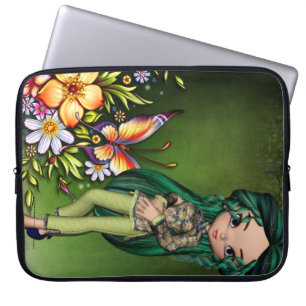 Little Asian Girl 7 Fantasy Laptop Sleeve