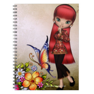 Little Asian Girl Fantasy Spiral Note Books 1