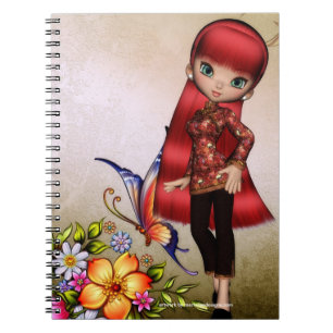 Little Asian Girl Fantasy Spiral Note Books 2