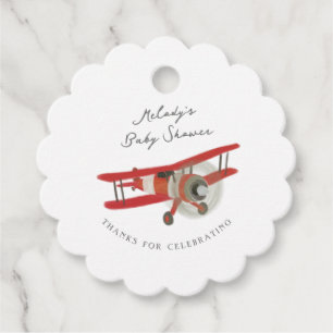 Little Aviator Baby Shower Favour Tags
