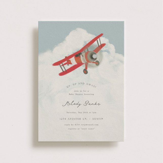 Little Aviator Baby Shower Invitation (Creator Uploaded)