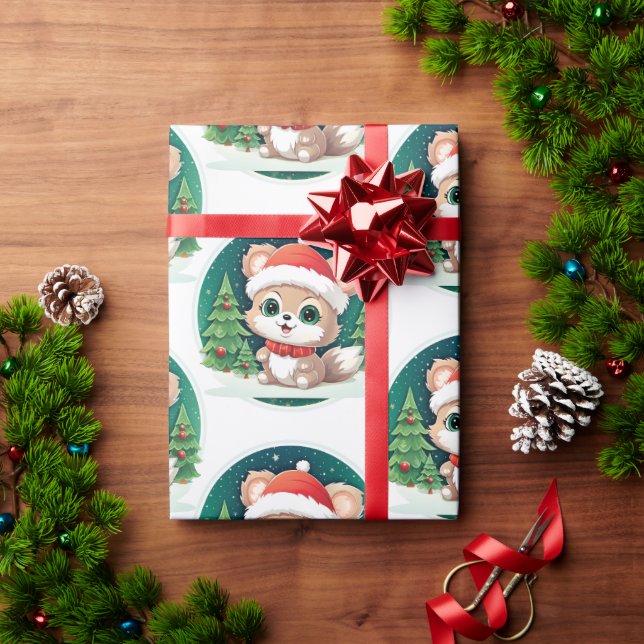 Little Baby Animal Xmas Magic Wrapping Paper (Holiday Gift)