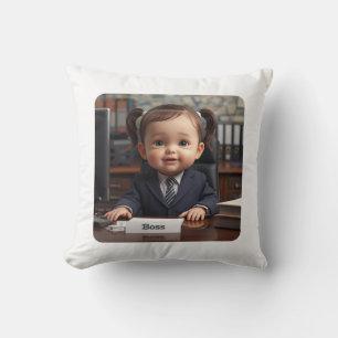 “Little Baby Boss Funny Toddler Shirt Cute Cushion