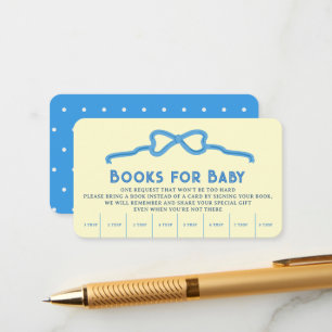 Little Baby Butter Bow Baby Shower Book Request Enclosure Card
