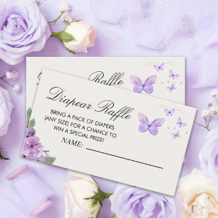  Little Baby Butterfly is on The Way Baby shower Enclosure Card