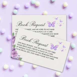 Little Baby Butterfly is on The Way Baby shower Enclosure Card