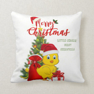Little Baby Chicken Christmas Cushion