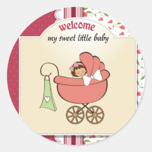 little baby classic round sticker