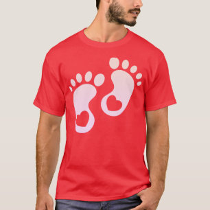 Little Baby Feet Birth cute Pregnancy Women Gifts T-Shirt