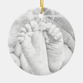 Little Baby Feet Ceramic Ornament
