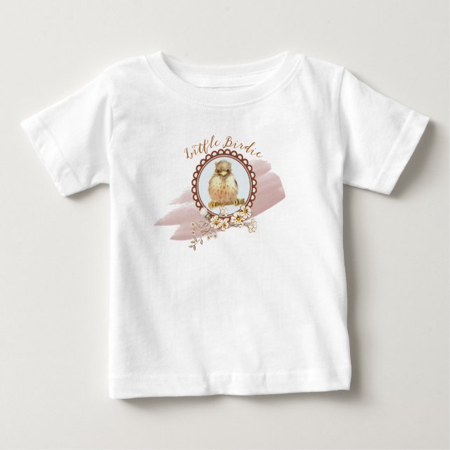 Little Baby Robin with Field Flowers T-Shirt (Front)