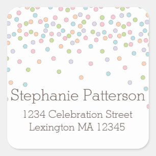 Little Baby Sprinkle Confetti Shower Address Label