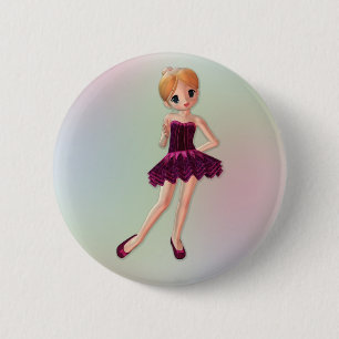 Little Ballerina 2 6 Cm Round Badge