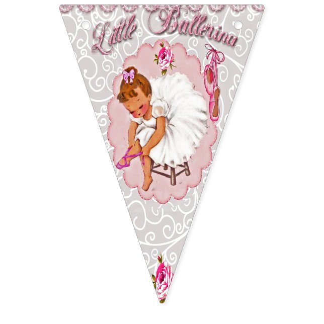 "Little Ballerina" Bunting - Happy Birthday. (Sixteenth Flag)