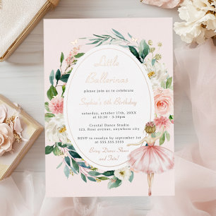 Little Ballerina Butterfly Floral Kids Birthday