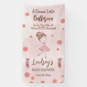 Little Ballerina Is On The Way Tutu Baby Banner